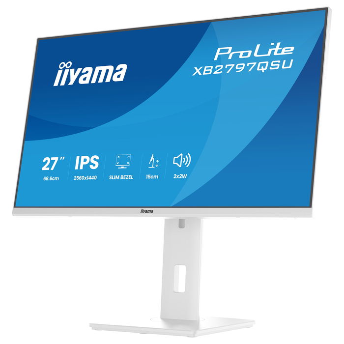 iiyama ProLite XB2797QSU-W1 Monitor 27 pulgadas IPS Quad HD (2560x1440) 75 Hz AMD FreeSync Blanco - 2x HDMI, DP, 2x USB-C, Altavoces
