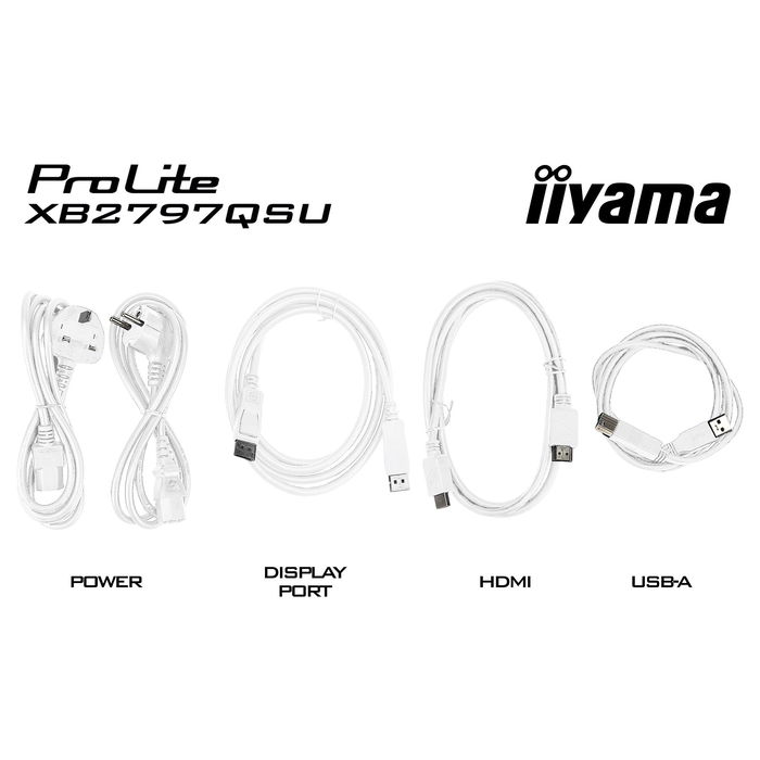 iiyama ProLite XB2797QSU-W1 Monitor 27 pulgadas IPS Quad HD (2560x1440) 75 Hz AMD FreeSync Blanco - 2x HDMI, DP, 2x USB-C, Altavoces