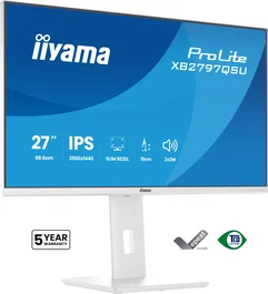 Iiyama ProLite XB2797QSU-W1 Monitor 27" QHD (2560x1440) IPS 75Hz AMD FreeSync, 2x HDMI + DisplayPort + 4x USB 3.2, Blanco