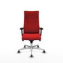 PIQUERAS Y CRESPO Sillón Albacete Rojo con Mecanismo Sincro y Base de Aluminio