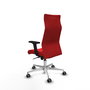 PIQUERAS Y CRESPO Sillón Albacete Rojo con Mecanismo Sincro y Base de Aluminio