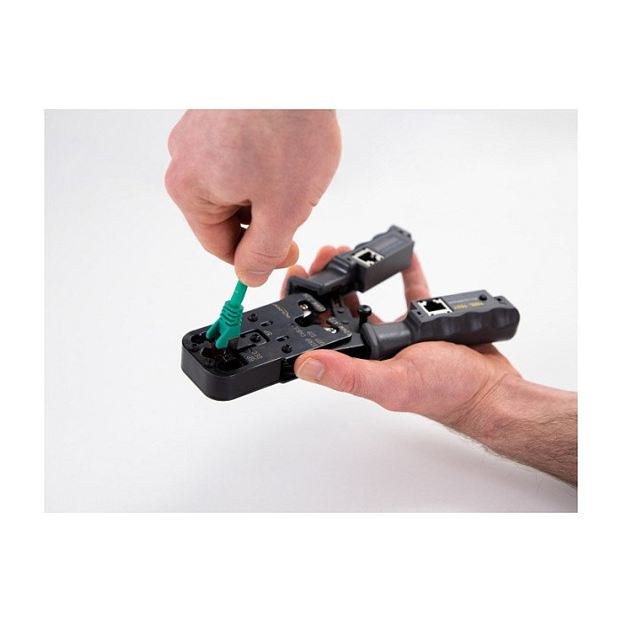 DeLOCK Pinza Crimpadora con Pelacables y Tester de Red para Conectores RJ45 (8P), RJ12/11/10 (6P/4P), RJ10 y 6P DEC, Herramienta Combinada