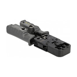 DeLOCK Pinza Crimpadora con Pelacables y Tester de Red para Conectores RJ45 (8P), RJ12/11/10 (6P/4P), RJ10 y 6P DEC, Herramienta Combinada