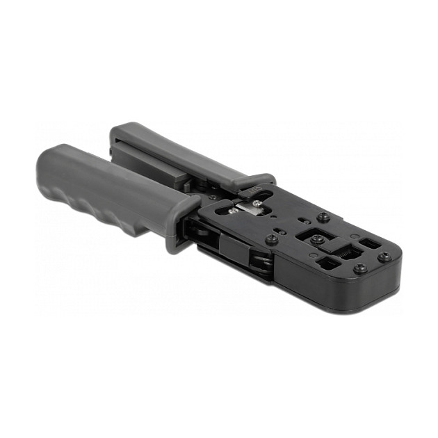 DeLOCK Pinza Crimpadora con Pelacables y Tester de Red para Conectores RJ45 (8P), RJ12/11/10 (6P/4P), RJ10 y 6P DEC, Herramienta Combinada