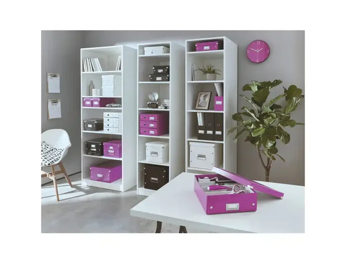 Leitz 143x147x352 mm Caja de almacenamiento Click&Store CD Box, Violeta