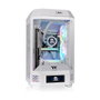 Thermaltake The Tower 250 Snow White, Mini Torre PC Blanco, Factor Mini-ITX, con Pantalla LCD 3.9", 2 Ventiladores 120mm Incluidos