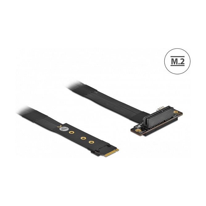 DeLOCK Adaptador M.2 Key M a PCIe x4 NVMe en ángulo con cable de 20 cm