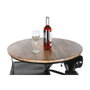 DKD Home Decor Mesa de Hierro y Mango con Diseño de Moto Negro