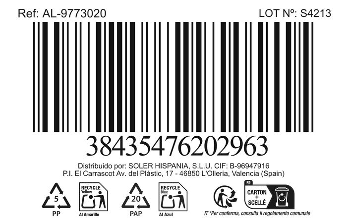Santa Clara Bandeja Pizarra "Alfares" 30 x 20 cm (12 Unidades)