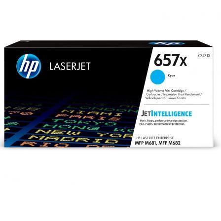 HP Cartucho de tóner 657X Cian CF471X de alta capacidad