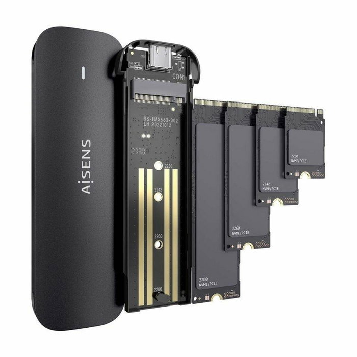 Aisens Caja Externa M.2 NVMe ASM2-024B USB 3.2 Gen2 Negra