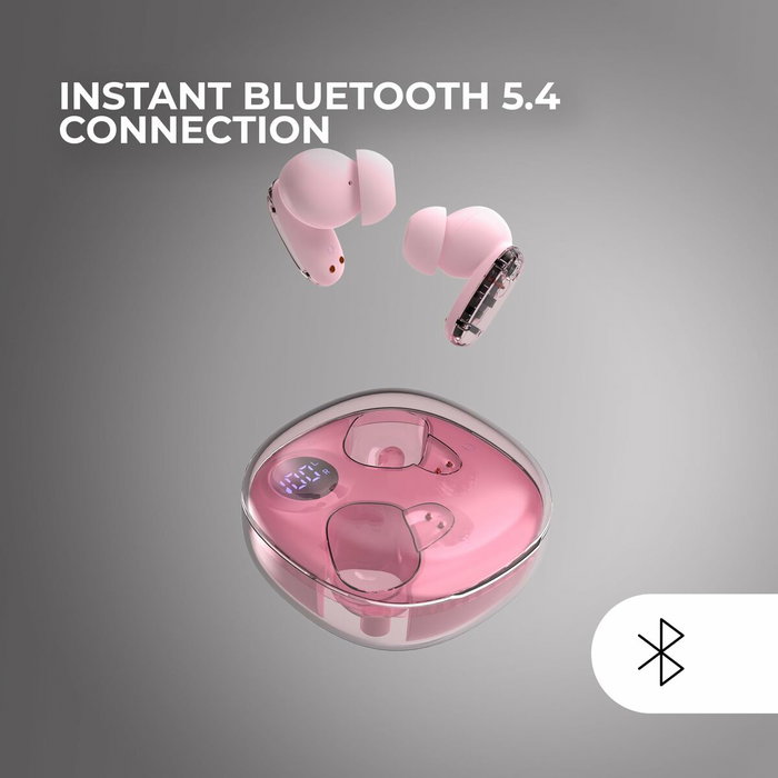 Mars Gaming MHIB2P Auriculares Gaming Bluetooth Semitransparentes Rosa Mars Gaming MHIB2P Auriculares Gaming Bluetooth Semitransparentes Rosa