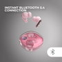 Mars Gaming MHIB2P Auriculares Gaming Bluetooth Semitransparentes Rosa