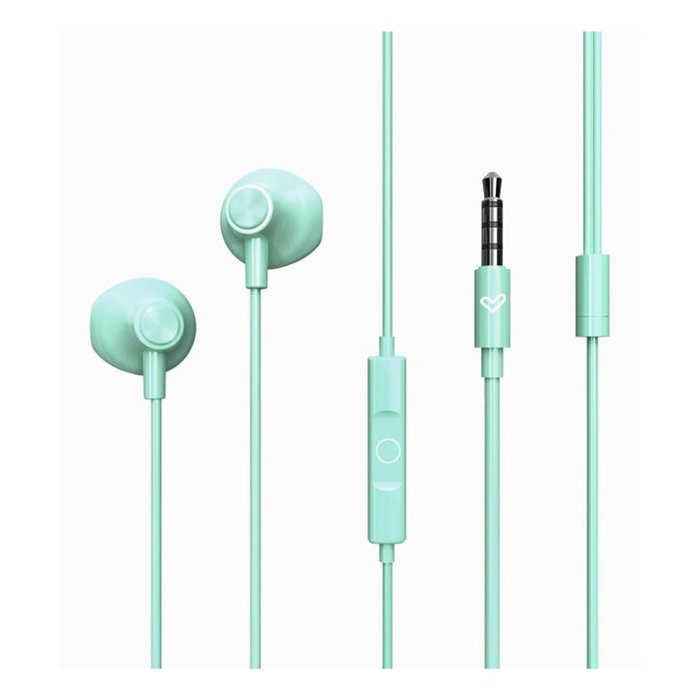 Energy Sistem EasyPods Auriculares con Cable y Micrófono Integrado, Conector Jack 3.5 mm, Color Menta