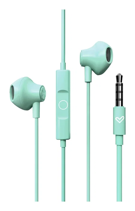 Energy Sistem EasyPods Auriculares Intraurales Con Cable con Micrófono y Asistente de Voz para Música y Llamadas, Color Menta