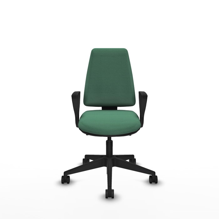 PIQUERAS Y CRESPO Silla de oficina Elche Verde esmeralda con mecanismo Asincro