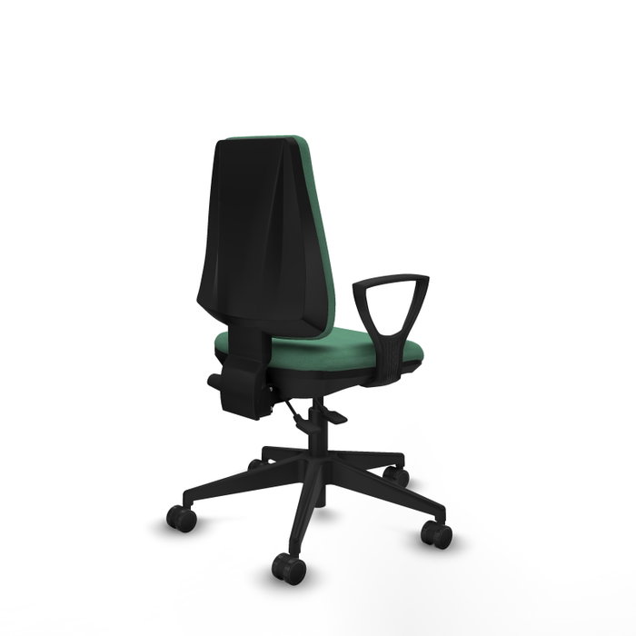 PIQUERAS Y CRESPO Silla de oficina Elche Verde esmeralda con mecanismo Asincro