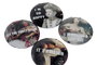 DKD Home Decor Espejo Negro Multicolor 7x7x1,3 cm (24 Unidades) Aluminio Espejo