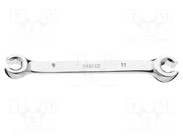 NEO TOOLS Llave de anillo semiabierto bilateral 9mm y 11mm