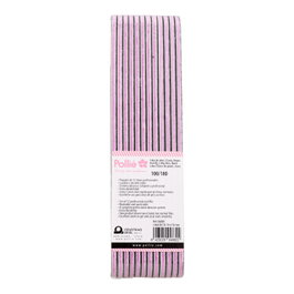 EuroStil Lima Negra Recta Acolchada 100/180 para Uñas Naturales o Artificiales - Pack 12 Unidades (06000)