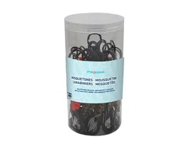 Imaginovo Mosquetón de Aluminio con Llavero Decorativo 57 mm - 60 mm, Colores Surtidos