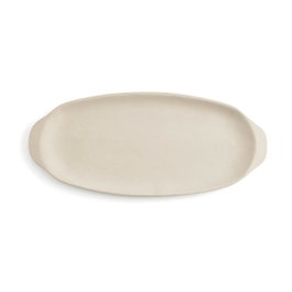 Quid Bandeja Oval Cerámica Mineral Gres Beige 13x30,5 cm