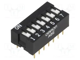 Aratas (Formerly Omron Components) DIP-SWITCH A6E-7101 de 7 secciones