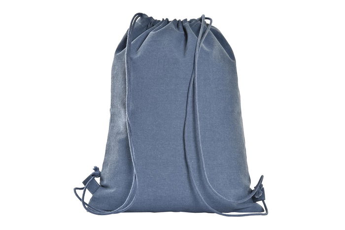 DKD Home Decor Bolsa Urban Lienzo Algodon Azul Amarillo Coral 1 x 36 x 28 cm (12 Unidades)