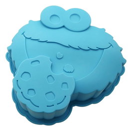 Geda Labels Molde para hornear Barrio Sésamo Monstruo de las Galletas azul de silicona