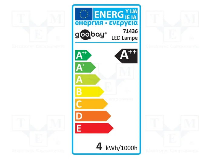GOOBAY Lámpara LED G9 Blanco Caliente 3,5W
