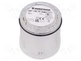 WERMA Señalizador luminoso LED rojo 24VDC KombiSIGN 72