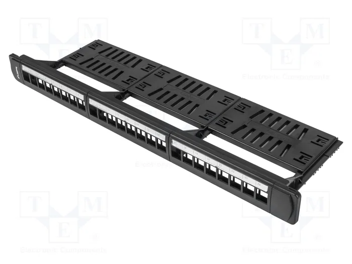 Lanberg PPKS-1124-B Panel de parcheo 1U para 24 módulos keystone, Negro Lanberg PPKS-1124-B Panel de parcheo 1U para 24 módulos keystone, Negro