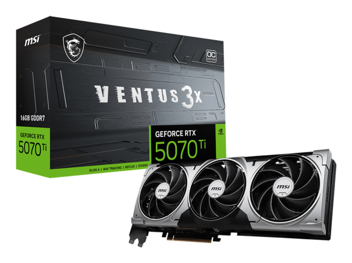MSI GeForce RTX 5070 Ti 16G VENTUS 3X OC NVIDIA 16 GB GDDR7 Tarjeta Gráfica