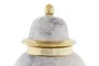 DKD Home Decor Tibor de Porcelana Símil Mármol 17x17x32 cm