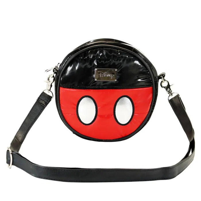 Disney Mickey Mouse Bolso Bandolera Redondo Padding Air Negro 18,5x18,5x5cm Nylon Disney Mickey Mouse Bolso Bandolera Redondo Padding Air Negro 18,5x18,5x5cm Nylon