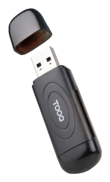 TOOQ Lector de Tarjetas TQR-3002B USB 3.2 Gen 1 (3.1 Gen 1) Type-A para SD y microSD Negro 5 Gbps