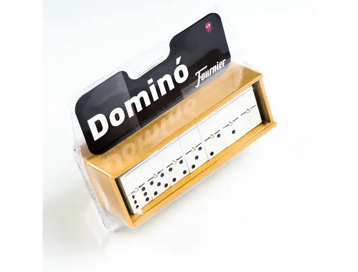 Fournier Dominó Chamelo Ficha Marfilina en Caja de Plástico en Blíster - Juego de Mesa