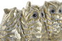 DKD Home Decor Figura de Búho en Resina Dorado