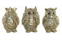 DKD Home Decor Figura de Búho en Resina Dorado