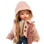 Muñecas Antonio Juan Muñeca Emily Cosmopolitan 25308 Fashion 33 cm, Cabello Rubio, Outfit Urbano Rosa, Bolsa de Cuadros, Idioma Español, Juguete +3 años