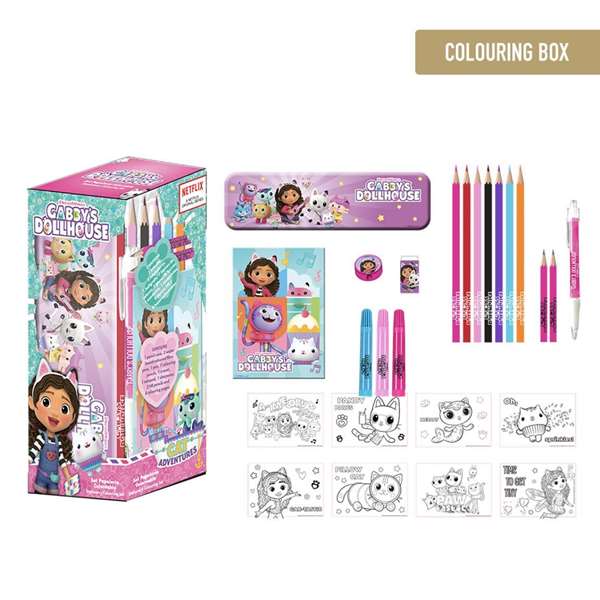 Cerdá Set Papelería Coloreable Gabby's Dollhouse 11.0 x 24.0 x 9.5 cm Cerdá Set Papelería Coloreable Gabby's Dollhouse 11.0 x 24.0 x 9.5 cm