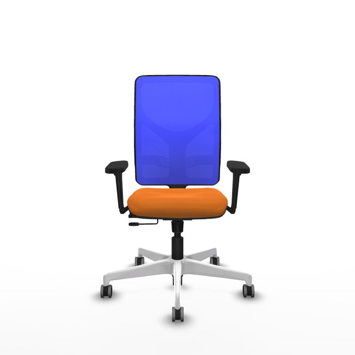 PIQUERAS Y CRESPO Silla de oficina Motilla con mecanismo Sincro/Traslack Azul y Naranja PIQUERAS Y CRESPO Silla de oficina Motilla con mecanismo Sincro/Traslack Azul y Naranja