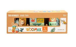 Woomax Zookabee - Tren de Madera con Animales, Juguete Educativo para Bebés a partir de 18 Meses