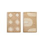 DKD Home Decor Set de 2 Cuadros de Yute y Acacia con Relieve 60x90 cm