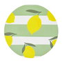 Home Deco Factory Juego 4 Posavasos Limon Madera MDF Diametro 10 cm Coleccion Bain De Soleil
