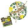 Home Deco Factory Juego 4 Posavasos Limon Madera MDF Diametro 10 cm Coleccion Bain De Soleil