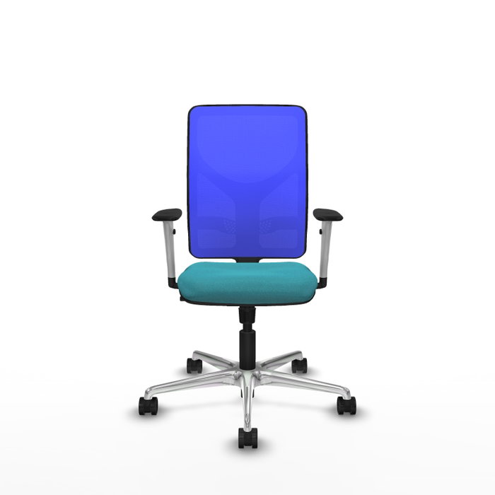 PIQUERAS Y CRESPO Silla de oficina Motilla con mecanismo Sincro, Tela Turquesa y Malla Azul PIQUERAS Y CRESPO Silla de oficina Motilla con mecanismo Sincro, Tela Turquesa y Malla Azul
