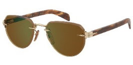 David Beckham DB-7144-S-T5U Gafas de Sol Doradas
