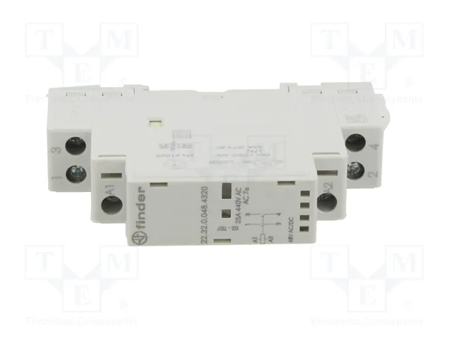 FINDER Contactor de Instalación Modular 2-polar 25A 48VAC/48VDC