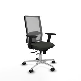 PIQUERAS Y CRESPO Silla de oficina Horna con mecanismo Sincro/Traslack, Negro/Gris
